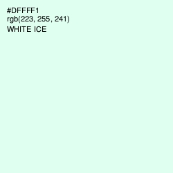 #DFFFF1 - White Ice Color Image